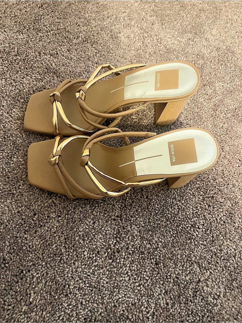 Strappy Heeled Sandals in Brown US 8.5